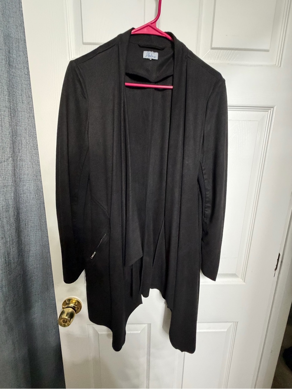 Open-Front Black Women's Cardigan